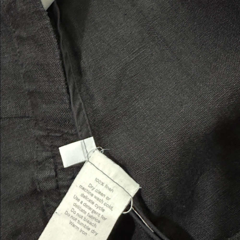 SLEEPER black 100% linen wide leg trouser’s L - Picture 6 of 7